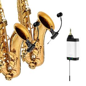Acemic 797417770441 Dual Uhf Saxophone Wireless Sax Microphone Instrument Condenser Pick Up C
