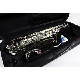 19788103 Allora 197881020613 Ats-450 Vienna Tenor Saxophone Black Nickel Body Silver Keys Ob
