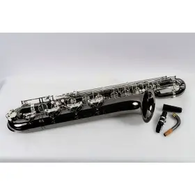Abs-550 Allora 197881055097 Paris Baritone Sax Black Nickel Body Silver Keys Ob