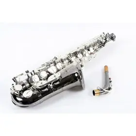 197881065 Allora 197881055165 Aas-450 Vienna Alto Saxophone Black Nickel Body Silver Keys Ob 197881065 Allora 197881055165 Aas-450 Vienna Alto Saxophone Black Nickel Body Silver Keys Ob