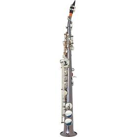 Allora 197881420857 Vienna Straight Soprano Sax Black Nickel Body Silver Keys 19788142857 Ob