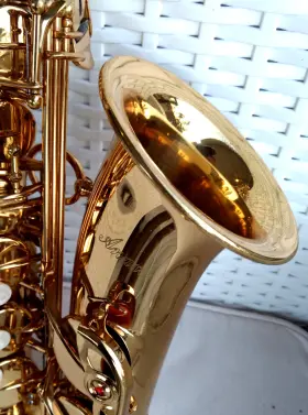 080819 Anaxa Gold Alto Sax With Jean Baptiste Case And Hite Inch Premier Mpc. - Great Condition
