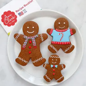 A6-129 Ann Clark Cookie Cutters Gingerbread Man 3-pc. Set Made In Usa By 2.9 Inch 3.75