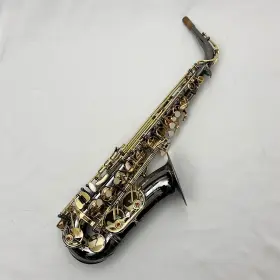 As4240bg Antigua As4240 Alto Sax Black Nickel Plated Body Gold Keys Hard Case