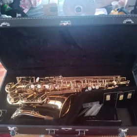 Antigua Winds 718981487104 Powerbell Alto Saxophone - Classic Unlacquered