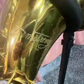 241816 Armstrong Baritone Saxophone Bb Brass Gold Lacquered With Mouthpiece And Case