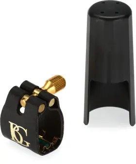 Bgl14sr Bg L14sr Super Revelation Soprano Saxophone Ligature - Black Fabric With Gold
