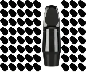 Bidex 445029337356 64 Pcs 0.8mm Saxophone And Clarinet Mouthpiece Cushions Black Oval Pa