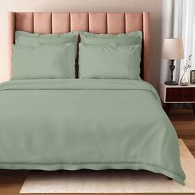 Bioweaves Bwdcss312basil K 100% Organic Cotton King Duvet Cover Set 3-piece 300 Thread Count