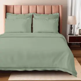 Bwdcss312basil Bioweaves K 100% Organic Cotton King Duvet Cover Set 3-piece 300 Thread Count