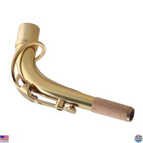 Brand Tuoren B09qs3rvqw Gold Brass Alto Saxophone Bend Neck Assembly - 24.5mm Port Diameter Upgrade