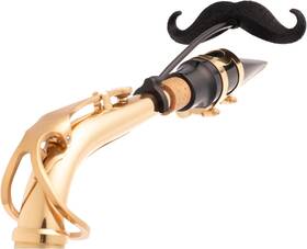 Brasstache Ab1g Sax-stache - Clip-on Mustache For Saxophone 1-pack Tenor/bari Black Gold