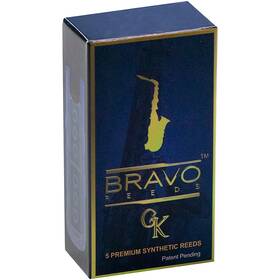 Bravo Reeds Brvasr-2.5 Synthetic Alto Saxophone Reed 5 Pack 2.5