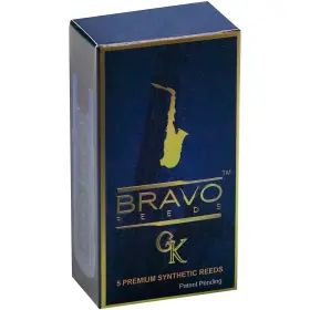 Brvasr-3 Bravo Reeds Synthetic Alto Saxophone Reed 5 Pack 3