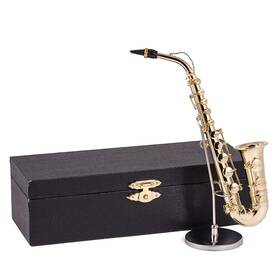 Broadway Gifts 6096968 Gold Saxophone Mini Figurine 6.5 Inch Replica Instrument With