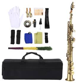 Btuty Rxu0790442325194vk Straight Bb Soprano Saxophone Nickel Plated Sax Profession