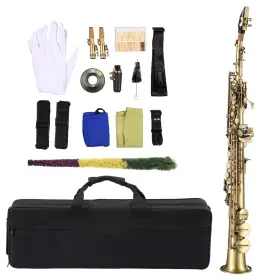 Rxu0790442325194vk Btuty Straight Bb Soprano Saxophone Nickel Plated Sax Profession