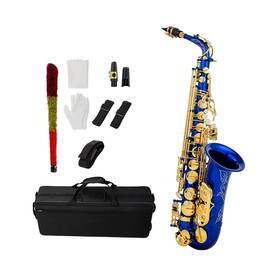 Btuty Yia5747291826296gi Eb Alto Saxophone Brass E Flat Sax Blue 802 Key Type Woodwind