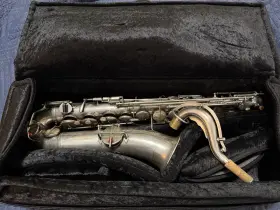 101867 Buescher True Tone Silver C Melody Saxophone Low Pitch Engraved With Case