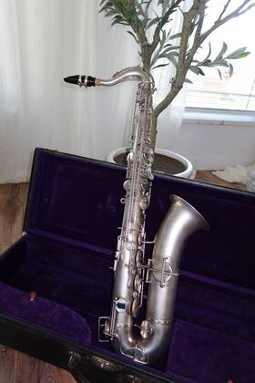 Buescher 192604 Vintage True Tone Tenor Saxophone C.1925 Silver Finish Plays Great