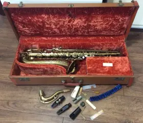 345628 Buescher Vintage 50s Aristocrat True Tone Tenor Saxophone Sax With Case 156 Seriel#