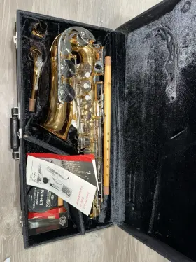 731p Buffet Alto Saxophone Brass Gold Eb Lacquered With Case Mouthpiece Care Kit