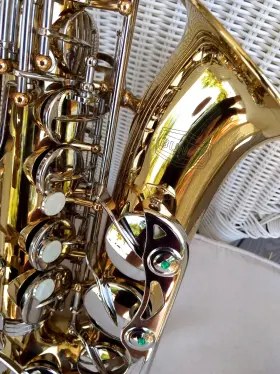 As14120437 Bundy Bas300 Gold/silver Keys Alto Sax Without Riginal Case - Great Condition