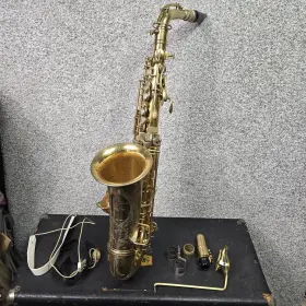 M176990 C.g. Conn Vintage Alto Saxophone Lady Engraved Gold Elkhart Usa Case