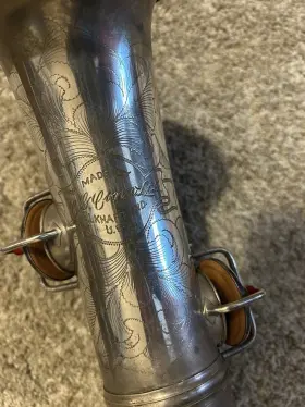 1927 C.g. Conn M192 Chu Alto Sax/saxophone Silver Plated Good Pads Plays Great