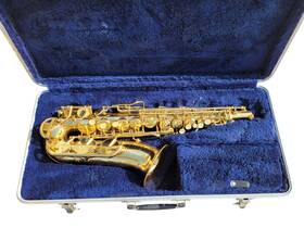 C.g. Conn N135821 Gold Eb Alto Saxophone With Neck Mouthpiece And Case
