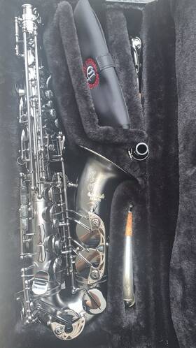 Cannonball 149376 Big Bell Stone Series Alto Saxophone Black Matte Eb With Case