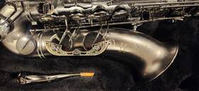 Cannonball 180879 Raven Tenor Saxophone Matte Silver Bb Hand Engraved With Case And Neck