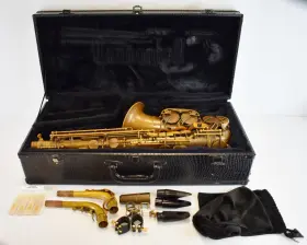 A5-br Cannonball Premium Big Bell Stone Series Alto Saxophone - Brute Finish