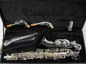 Ga5-sb Cannonball Gerald Albright Signature A5 Alto Saxophone - Silver/black Nickel