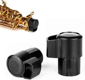 Ccecce Cce-7 2 Pack Alto Saxophone End Cap Plug Plastic Sax Plugs Caps Cover Bent Black