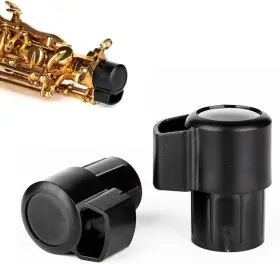 Cce-7 Ccecce 2 Pack Alto Saxophone End Cap Plug Plastic Sax Plugs Caps Cover Bent Black