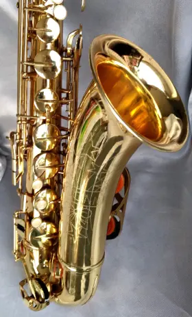 N198607 Conn 1984 16m Inch Shooting Stars Tenor Sax With Case Custom Black Neck And Selmer Mpc