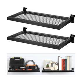 Coume Sr3071 2 Pack Slatwall Shelf Metal 23.6 X 11.8 Inch Display Rack Wall