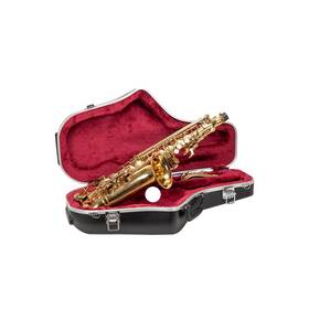 Crossrock Cra865asbk Alto Saxophone Case Contoured Black Diamond Texture Deep Red