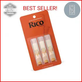 Rja0320 Daddario 046716572752 D Addario Woodwinds Rico Saxophone Reeds Alto Sax Strength 2.0 3-pa