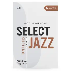 Orrs10asx4h Daddario Woodwinds Dftaddario Select Jazz Alto Saxophone Unfiled Organic Reeds Bx Of 10 4h