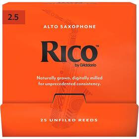 Daddario Woodwinds Rja0125-b25 Dftaddario Rico Alto Sax Reeds 25-pack In Dispenser Box 2.5 25 Pack