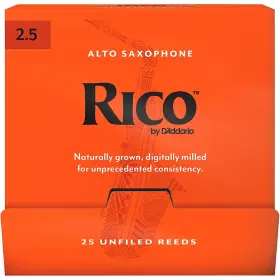 Rja0125-b25 Daddario Woodwinds Dftaddario Rico Alto Sax Reeds 25-pack In Dispenser Box 2.5 25 Pack