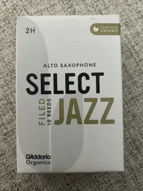 Rsf10asx2h Daddario Woodwinds Dftaddario Organics Select Jazz Filed Alto Sax 10 Reeds Strength 2 Hard