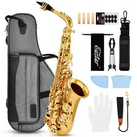 Eastar Eax-21 Alto Saxophone E Flat For Beginner Students Brass Sax Full