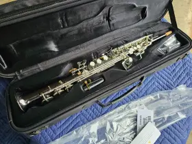 Ess642-bs Eastman Ess642bs Professional Soprano Saxophone Black Lacquer W Silver Keys New
