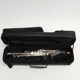 Ess642c-bs Eastman Ess652c-bs Soprano Saxophone Black Nickel Body Sn 11531333 Open Box
