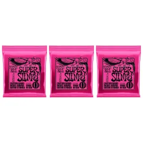 Ernie Ball 886830531767 Super Slinky Electric Guitar Strings 9-42 Pack Of 3 Sets 2223x3
