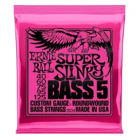 P02824 Ernie Ball 5-string Super Slinky Nickel Wound Bass Guitar Strings 40-125 Gau