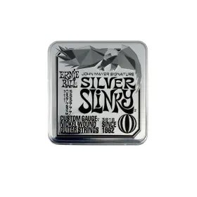 P03818 Ernie Ball John Mayer Silver Slinky Nickel Wound Electric Guitar Strings 3-pa